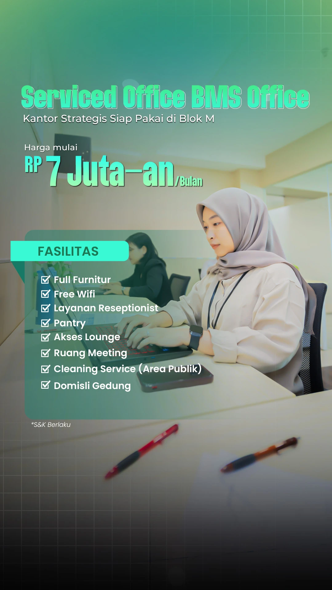 Serviced Office Strategis di Blok M